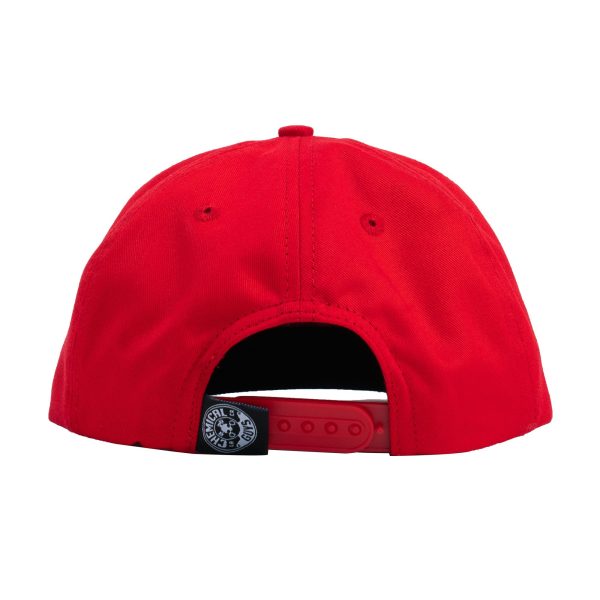 Snap-It-Back Red Script Hat