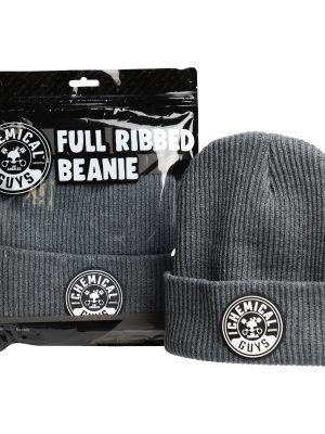 Chemical Guys Full Ribbed Beanie. Gray