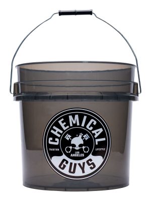 Heavy Duty Ultra Clear Detailing Bucket. 4.25 Gal. Smoked Obsidian Black