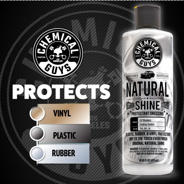 Natural Shine New Look Shine Plastic. Rubber. Vinyl Dressing